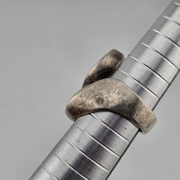 STERLING SILVER Ring MCM MODERN MODERNIST Koppel Abstract SIGNED HEAVY 6.5 VTG - Picture 9 of 13
